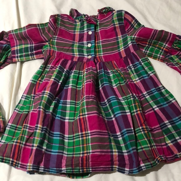 Hot pink plaid 18M dress w/bloomers worn once RL - Picture 6 of 8